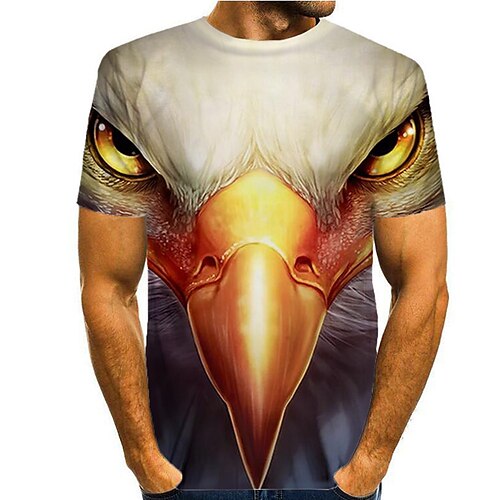 

Per uomo Unisex maglietta Magliette Pop art Animali Aquila Pappagallo Rotonda Blu Rosso Grigio Bianco Stampa 3D Giornaliero Per eventi Manica corta Stampa Abbigliamento Essenziale Informale / Estate