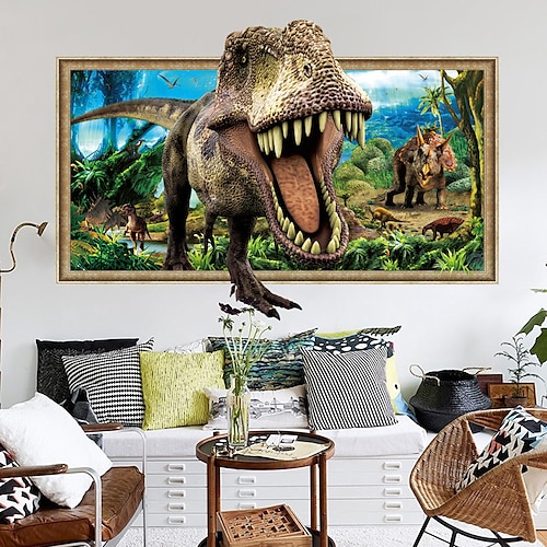 

3D / Animals Wall Stickers Study Room / Kids Room & kindergarten, Removable PVC Home Decoration Wall Decal 1pc 60X90cm