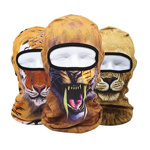 

Balaclava Animal Sunscreen Breathable Dust Proof Sweat wicking Comfortable Bike / Cycling Dark Grey Green / Yellow Black / Yellow for Men's Women's Adults' Outdoor Exercise Cycling / Bike Animal 1 PC
