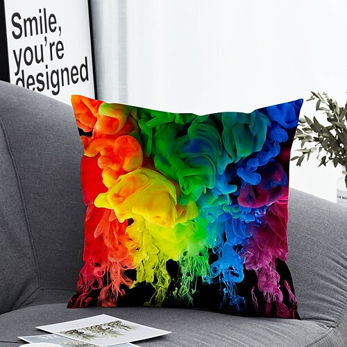 

1 pcs Polyester Pillow Cover & Insert Simple Classic Square Zipper Polyester Traditional Classic