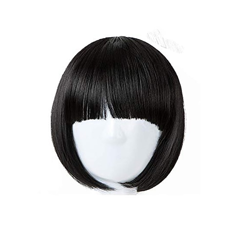 

Kid Wigs for Cosplay Edna Mode Short Black Cosplay Wig Party Wigs without Eye Glasses Frame