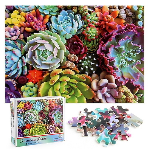 

1 pcs Floral Theme Jigsaw Puzzle Educational Toy Adorable Decompression Toys Parent-Teenager Interaction Plants Adults Teenager's Toy Gift