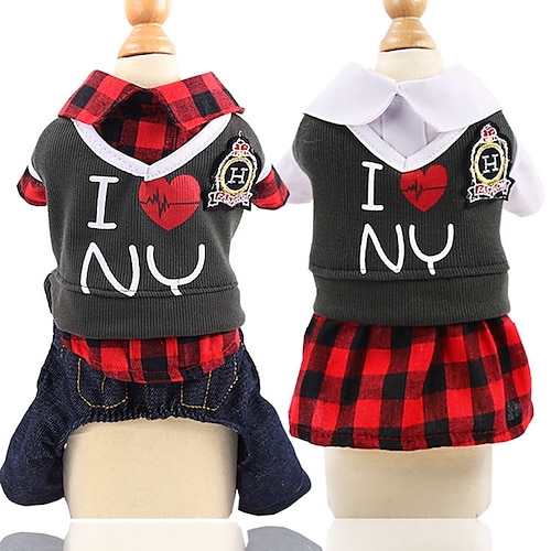 

Dog Sweater Puppy Clothes British Casual / Daily Winter Dog Clothes Puppy Clothes Dog Outfits Red Blue Costume for Girl and Boy Dog Polar Fleece XS S M L XL