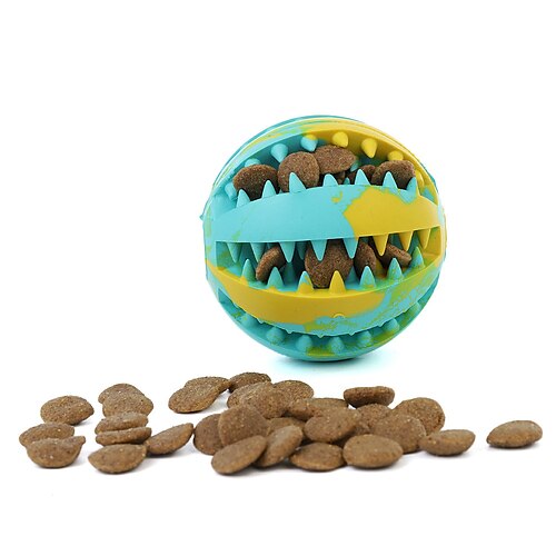 

Slow Feeder & Treat Ball Feeder Treat Dog Toy Dog Play Toy Dog Ball Pet Exercise Releasing Pressure Rubber Gift Pet Toy Pet Play