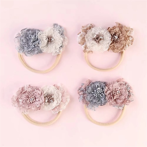 

1pcs Baby Girls' Active / Sweet Sun Flower Floral Floral Style Nylon Hair Accessories Blushing Pink / Gray / Camel / Headbands