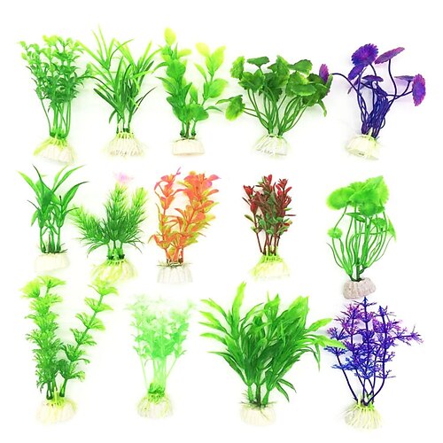 

6pcs Artificial Underwater Plants Aquarium Fish Tank Decoration Water Grass Viewing Decorations Weeds