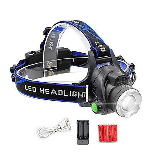 

L-1 LED Light Headlamps 150 lm LED LED 1 Emitters 4 Mode with Batteries and Chargers Rotatable Portable Professional Camping / Hiking / Caving Everyday Use Cycling / Bike Black
