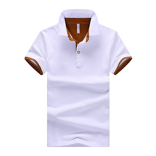 

Men's T shirt Hiking Tee shirt Golf Shirt Short Sleeve Stand Collar Tee Tshirt Top Outdoor Quick Dry Lightweight Breathable Soft Summer Elastane Cotton Solid Color Male white Female white Female pink