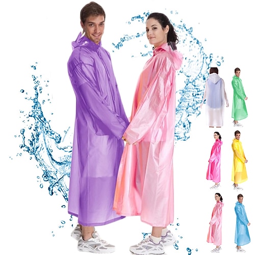 

Rain Poncho Waterproof Hiking Jacket Rain Jacket Outdoor Waterproof Quick Dry Lightweight Breathable Raincoat Poncho Top Fishing Climbing Running Translucent (adult model) Frosted Green Purple