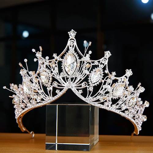 

Luxury Princess Alloy Crown Tiaras with Pearl / Crystals / Rhinestones 1 PC Wedding / Special Occasion / Valentine's Day Headpiece