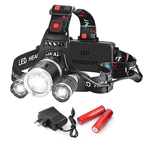 

T26 Headlamps 150 lm LED LED 3 Emitters 5 Mode with Batteries and Charger Rotatable Portable Professional Camping / Hiking / Caving Everyday Use Cycling / Bike 202 headlight high version