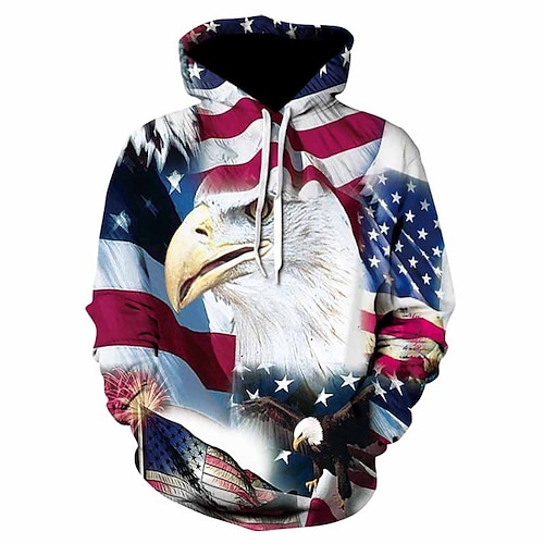 

Men's Hoodie Pullover Hoodie Sweatshirt Blue White Hooded 3D Print 3D Print Plus Size 3D Print Clothing Apparel Hoodies Sweatshirts Long Sleeve Loose Fit