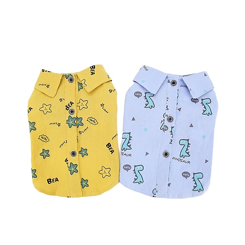 

Dog Cat Shirt / T-Shirt Vest Plants Print Elegant Adorable Cute Dailywear Casual / Daily Dog Clothes Puppy Clothes Dog Outfits Breathable Yellow Blue Costume for Girl and Boy Dog Polyster S M L XL XXL