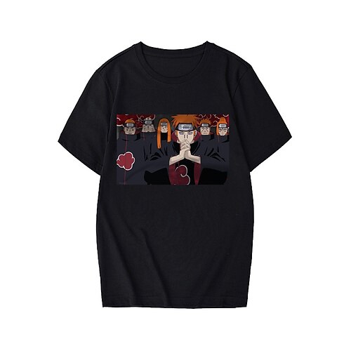 

Akatsuki Uchiha Itachi Costume de Cosplay Manches Ajustées Anime Imprimés Photos Imprimé Harajuku Art graphique Tee-shirt T-shirt Pour Homme Femme Adulte Mélangé polyester / coton