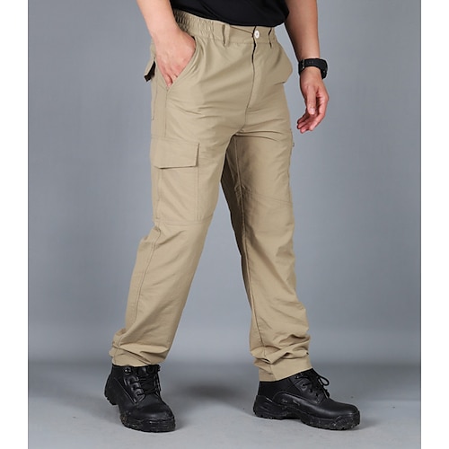 

Men's Work Pants Hiking Cargo Pants Hiking Pants Trousers Military Solid Color Summer Outdoor Windproof Ripstop Quick Dry Breathable Bottoms Grey Khaki Green Black Work Hunting Fishing S M L XL XXL