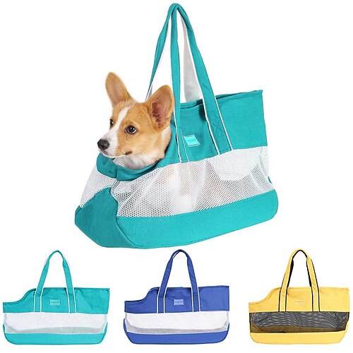 

Dog Cat Pets Dog Backpack Treat Pouch Bag Portable Adjustable / Retractable Breathable Color Block Terylene puppy Small Dog Medium Dog Outdoor Hiking Green Blue Yellow