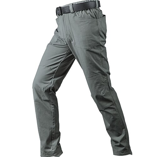 

Men's Work Pants Hiking Cargo Pants Hiking Pants Trousers Military Solid Color Outdoor Waterproof Windproof Ripstop Breathable Cotton Bottoms Dark Gray Green Work Hunting Fishing S M L XL XXL