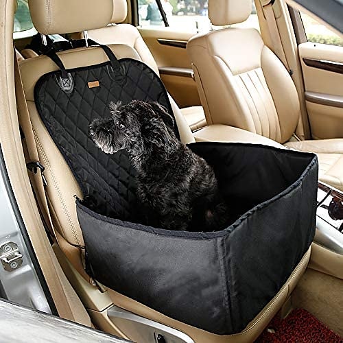 

Dog Rabbits Cat Car Seat Cover Waterproof Adjustable Flexible Folding Solid Colored Classic Oxford Fabric Car Outdoor Traveling Black