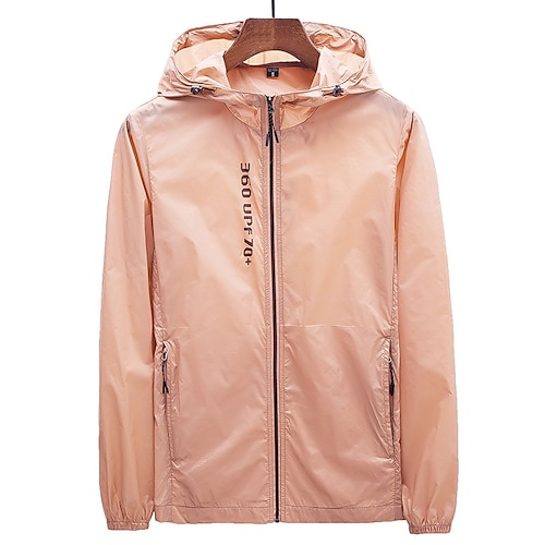 

Men's Rain Jacket Windbreaker UPF 50 UV Sun Protection Zip Up Hoodie Long Sleeve Fishing Running Hiking Jacket Summer Outdoor Packable Quick Dry Outerwear Jacket Top Climbing Camping Caving Dark red