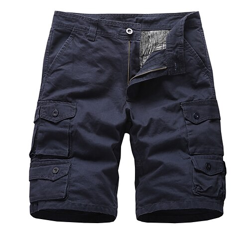 

Men's Hiking Shorts Hiking Cargo Shorts Military Solid Color Summer Outdoor 10 Ripstop Multi-Pockets Breathable Wear Resistance Cotton Knee Length Shorts Army Green Grey Khaki Black Dark Blue Work