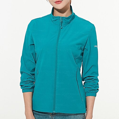 

Women's UPF 50 UV Sun Protection Zip Up Hoodie Long Sleeve Fishing Running Hiking Jacket Windbreaker Summer Outdoor Packable Waterproof Quick Dry Outerwear Trench Coat Top Full Zip Hunting Climbing