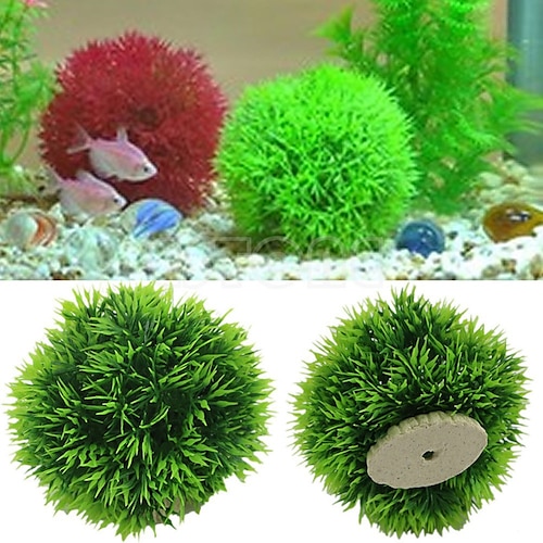 

Artificial Aquatic Plastic Plants Aquarium Grass Ball Fish Tank Ornament Decor