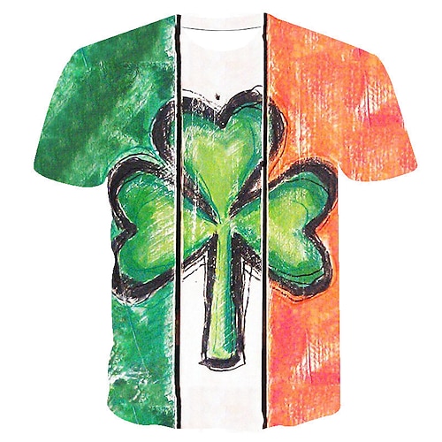 

Inspired by St. Patrick's Day 2022 Shamrock Irish T-shirt Cartoon Manga Anime Harajuku Graphic Kawaii T-shirt For Men's Women's Unisex Adults' 3D Print 100% Polyester