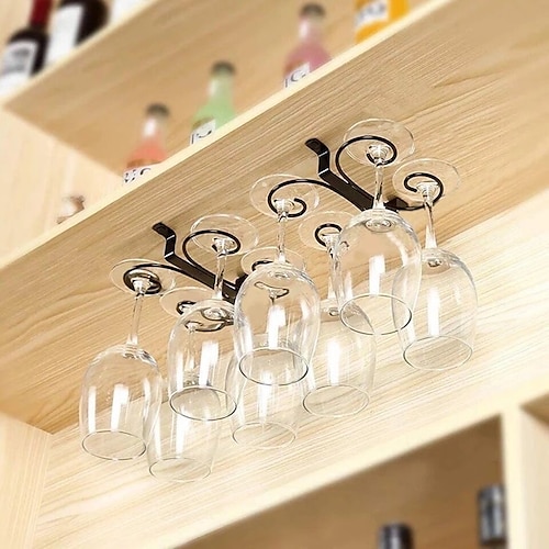

Wine Glass Holder Household Wine Glass Upside Down Rack European Style Goblet Hanging Glass Holder