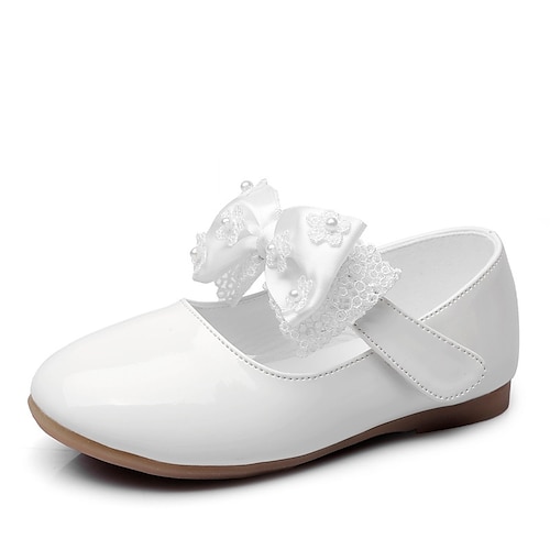 

Girls' Flats Mary Jane Princess Shoes School Shoes PU Mary Jane Little Kids(4-7ys) Daily Walking Shoes Bowknot Beading White Black Red Spring Summer / TPR (Thermoplastic Rubber)