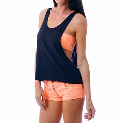 

Women's Sleeveless Tank Premium Sweat Shaper Workout Vast Loose Athletic Yoga Tops Quick Dry Muscle Shirt