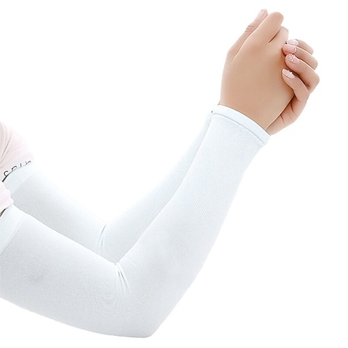 

Verano mangas de brazo mujeres hombres calentadores de brazos mangas calentador de brazos protección solar uv algodón guantes largos sin dedos mangas de brazo