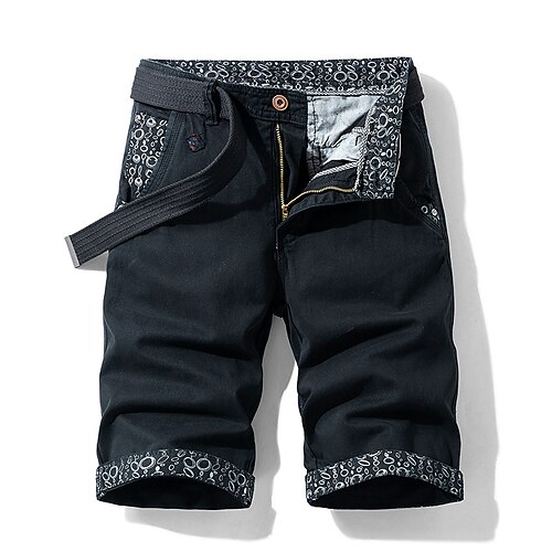 

Men's Stylish Casual / Sporty Cargo Shorts Pocket Elastic Waist Short Pants Sports Outdoor Daily Inelastic Graphic Comfort Breathable Mid Waist Green Blue Black Grey Yellow 28 29 30 31 32