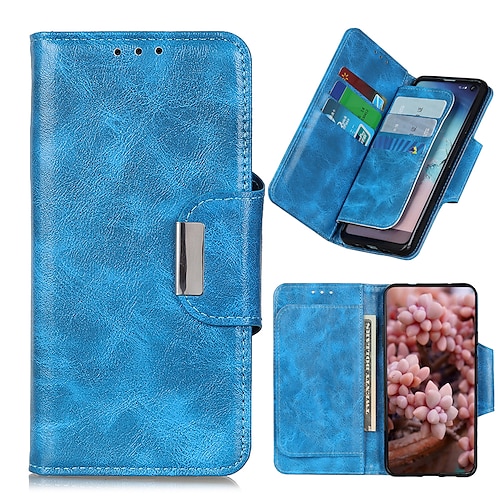 

Phone Case For Samsung Galaxy Full Body Case Leather Flip S22 Ultra S21 Plus S20 FE Galaxy M31 Prime A51 Note10 Lite Shockproof Flip Magnetic Solid Color PU Leather TPU