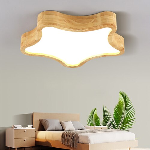 

42 cm Dimmable Flush Mount Lights Wood / Bamboo Wood / Bamboo Painted Finishes Modern Nordic Style 110-120V 220-240V / CE Certified