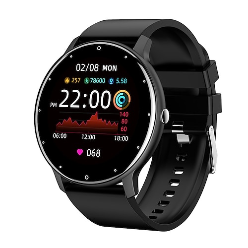 

ZL02 Smart Watch 1.28 inch Smartwatch Fitness Running Watch Bluetooth Pedometer Call Reminder Activity Tracker Sedentary Reminder Find My Device Compatible with Android iOS Women Men Heart Rate