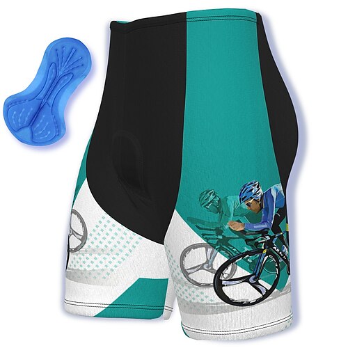 

21Grams Men's Bike Shorts Cycling Padded Shorts Bike Shorts Pants Mountain Bike MTB Road Bike Cycling Sports Graphic 3D Pad Cycling Breathable Quick Dry Blue Polyester Spandex Clothing Apparel Bike