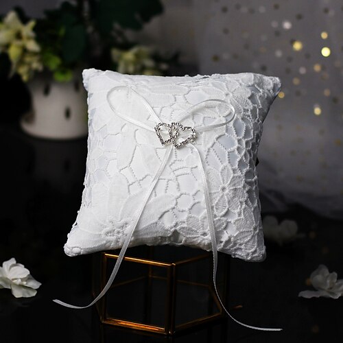 

Heart / Ribbon Tie Satin Ring Pillow All Seasons