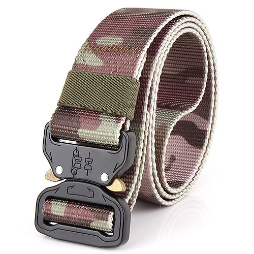 

Men's Military Tactical Belt Breathable Wearable Quick Release for Camo Nylon Fall Spring Summer