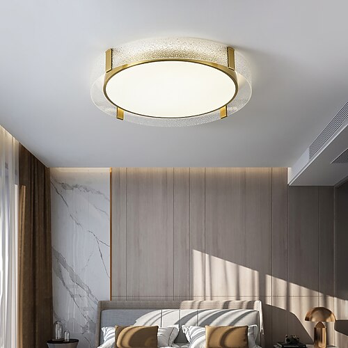 

40/50/60 cm LED Ceiling Light Round Square Design Flush Mount Lights Copper Brass LED Nordic Style 110-120V 220-240V