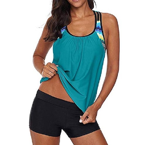 Green sporty Quick Dry swimsuit, Women's sporty swimsuits