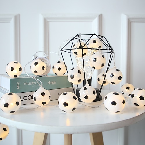  LED Football String Lights Euro Cup 3M 1.5M Battery or USB Operation World Cup DIY Football Fairy Lights Bar KTV Club Party Children's Room Decoration