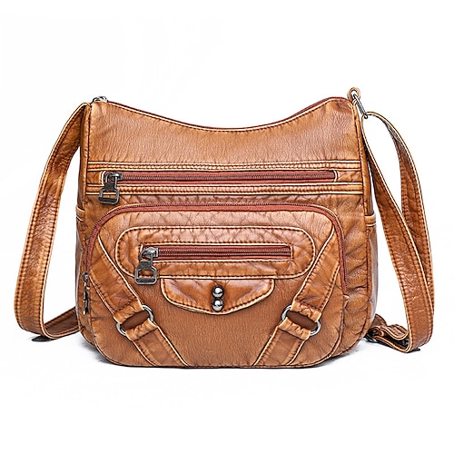 

Dame 2022 Messenger Bag Crossbodyvesker Daglig Svart Brun