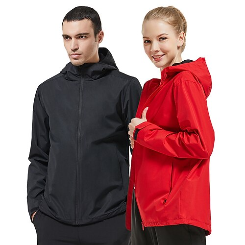 

Men's Women's Hiking Softshell Jacket Waterproof Hiking Jacket Hiking Windbreaker Summer Outdoor Waterproof Quick Dry Lightweight Breathable Jacket Hoodie Top Hunting Fishing Climbing China red