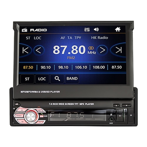 

9601S 1 DIN Car Radio Tape Recorder Bluetooth Coche Autoradio 7"" Inch Retractable Screen Monitor MP5 Player FM Stereo Receiver For Universal VW Nissan Hyundai Kia Toyota