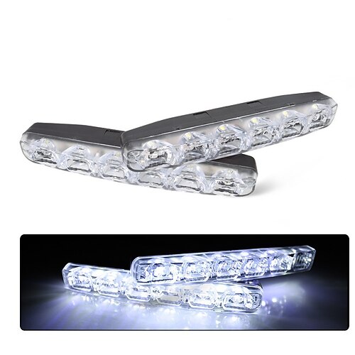 

Auto 2PCS Fit 6 LED High Power 2000 Lumens White 12 W LED Daytime Running Lights Driving Lamp Universal Fit LED Car Fog Light