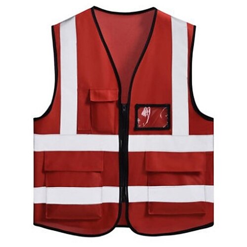 

Women's Men's Hunting Gilet Work Vest Safety Vest Outdoor Ventilation Wearable Reflective Strips Comfortable Summer Solid Colored Cotton Polyester Yellow Red Dark Green