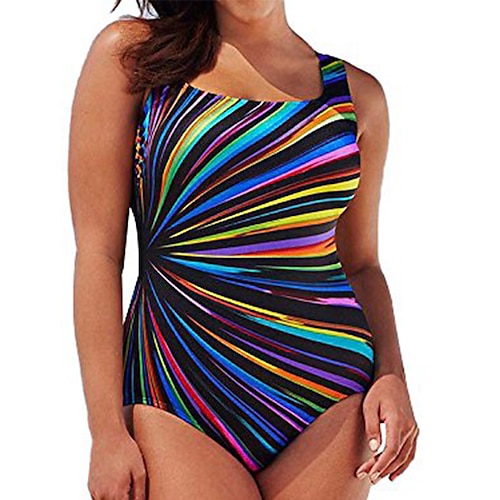 

maiô wuyimc plus size one piece, maiô feminino maiô acolchoado maiô monokini push up (4xl, multicolor)