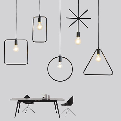 

33 cm Globe Design Circle Design Square Line Design Pendant Light Metal Minimalist Painted Finishes Artistic Modern 220-240V