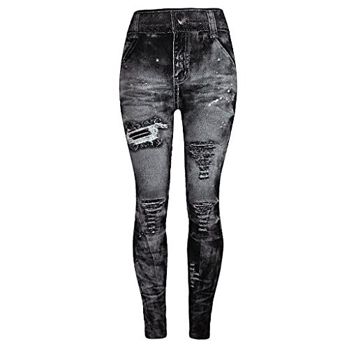 

jeggings high waist butt lift skinny style printing vintage pants leggings plus/junior size s-xl gray