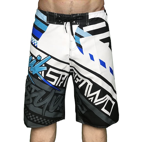 

Men's Swim Shorts Swim Trunks Board Shorts Bottoms Breathable Quick Dry Drawstring With Pockets - Swimming Surfing Beach Water Sports Printed Summer